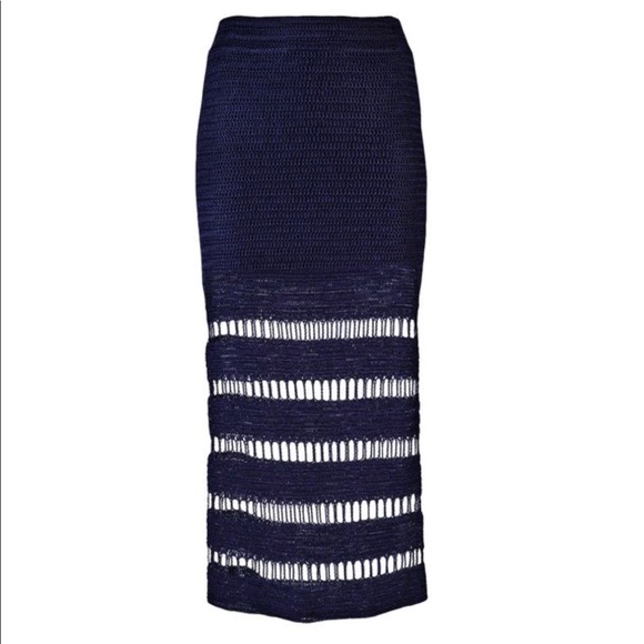 Bec & Bridge Dresses & Skirts - Bec and abridge Navy Boho Crochet Skirt 2